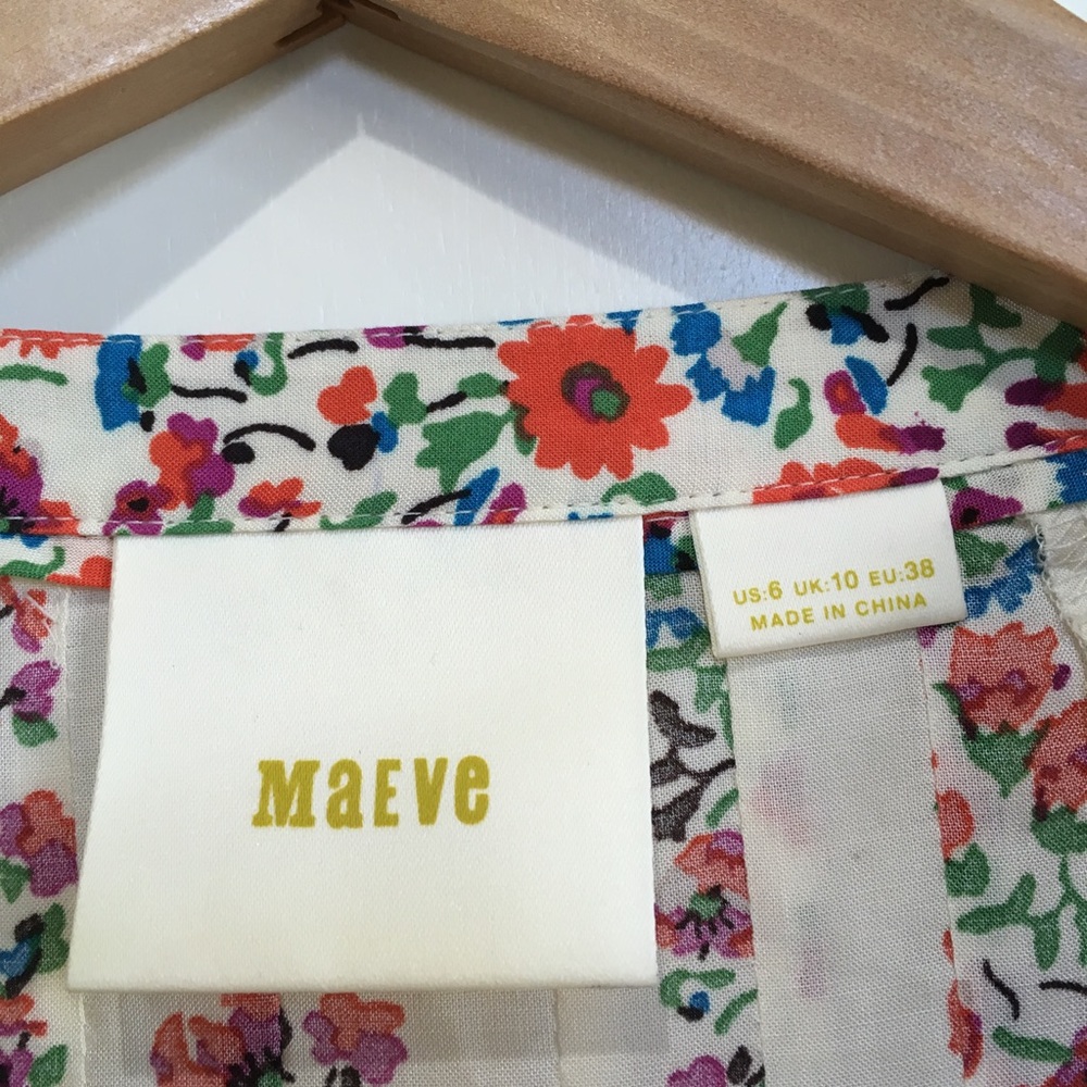 Anthropologie Maeve Floral Bell Sleeve a Tunic Top - Picture 3 of 5